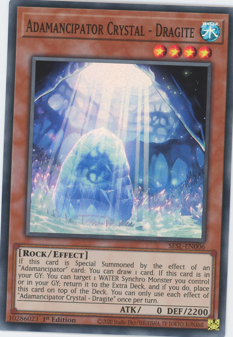 SESL-EN006 - Adamancipator Crystal - Dragite - Super Rare - Effect Monster - Secret Slayers