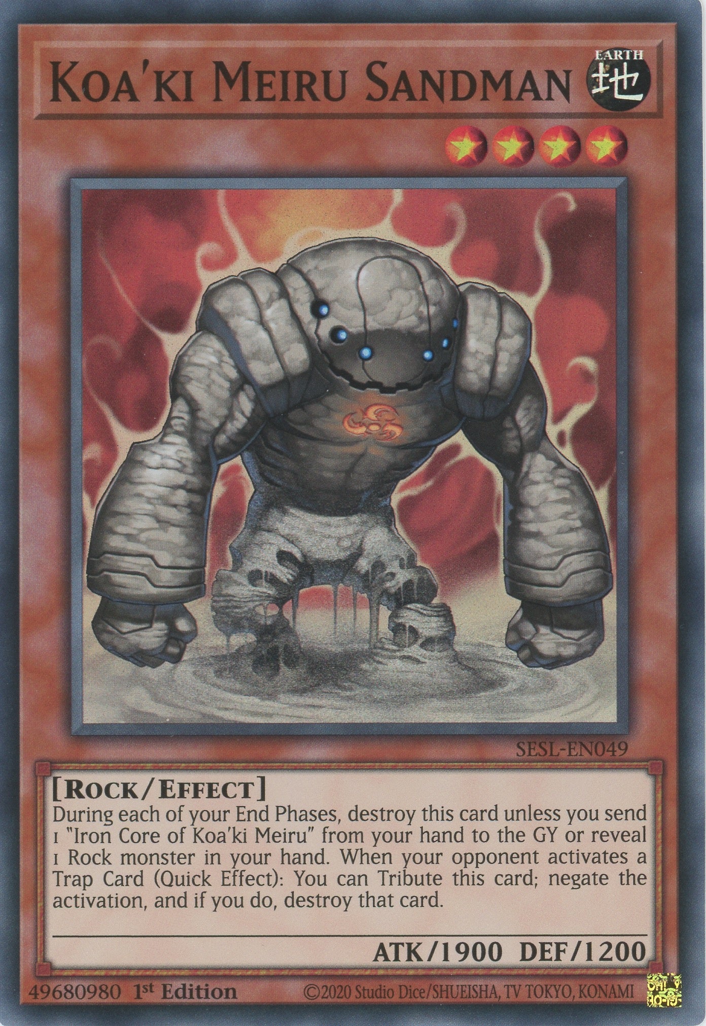 SESL-EN049 - Koa'ki Meiru Sandman - Super Rare - Effect Monster - 1st  Edition