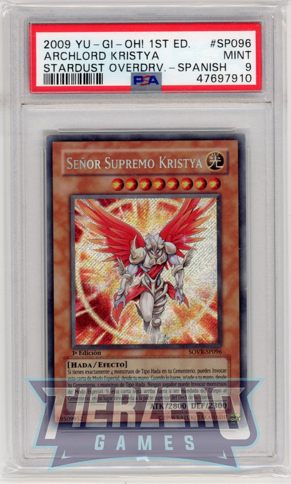 yugioh archlord kristya deck SOVR-SP096 - Archlord Kristya - Secret Rare - PSA 9 - B