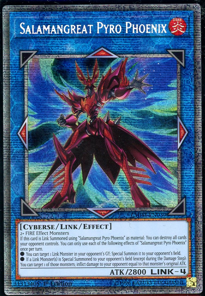 phoenix yugioh card CHIM-EN039 - Salamangreat Pyro Phoenix - Starlight Rare