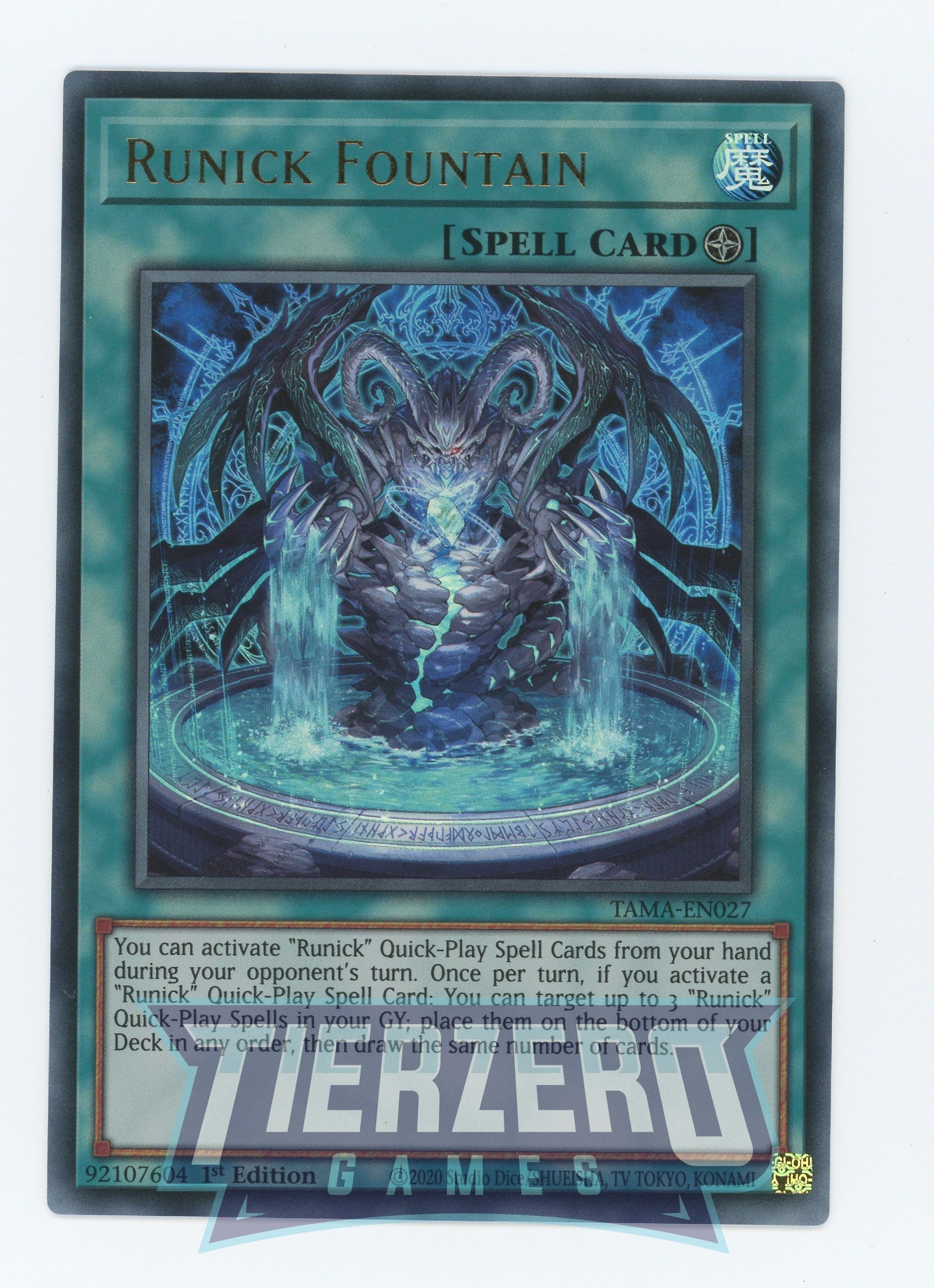 TAMA-EN027 - Runick Fountain - Ultra Rare - Field Spell - Tactical Mas TAMA-EN027 - Runick Fountain - Ultra Rare - Field Spell - Tactical Mas