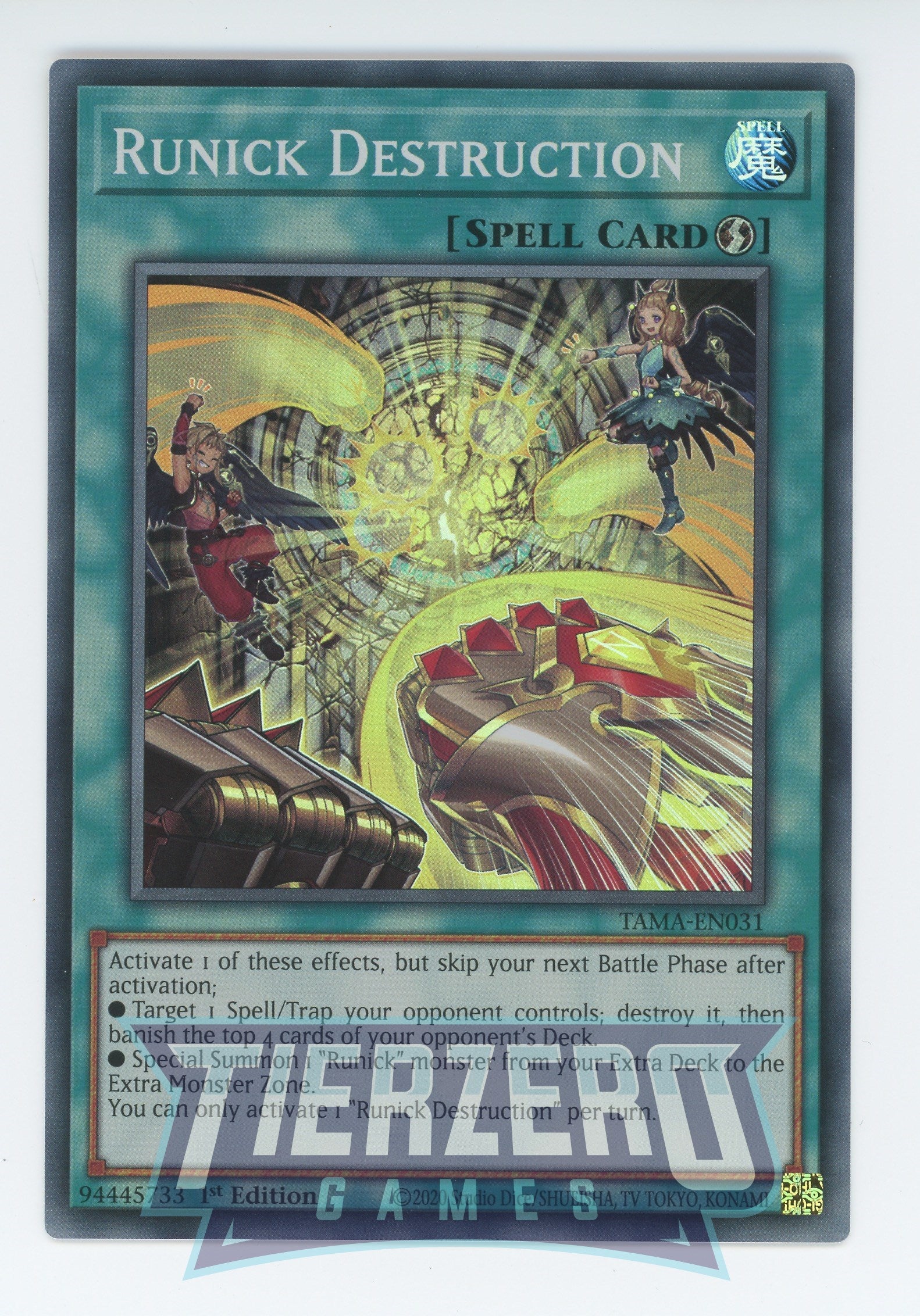 yugioh deck destruction cards TAMA-EN031 - Runick Destruction - Super Rare - Quick-Play Spell