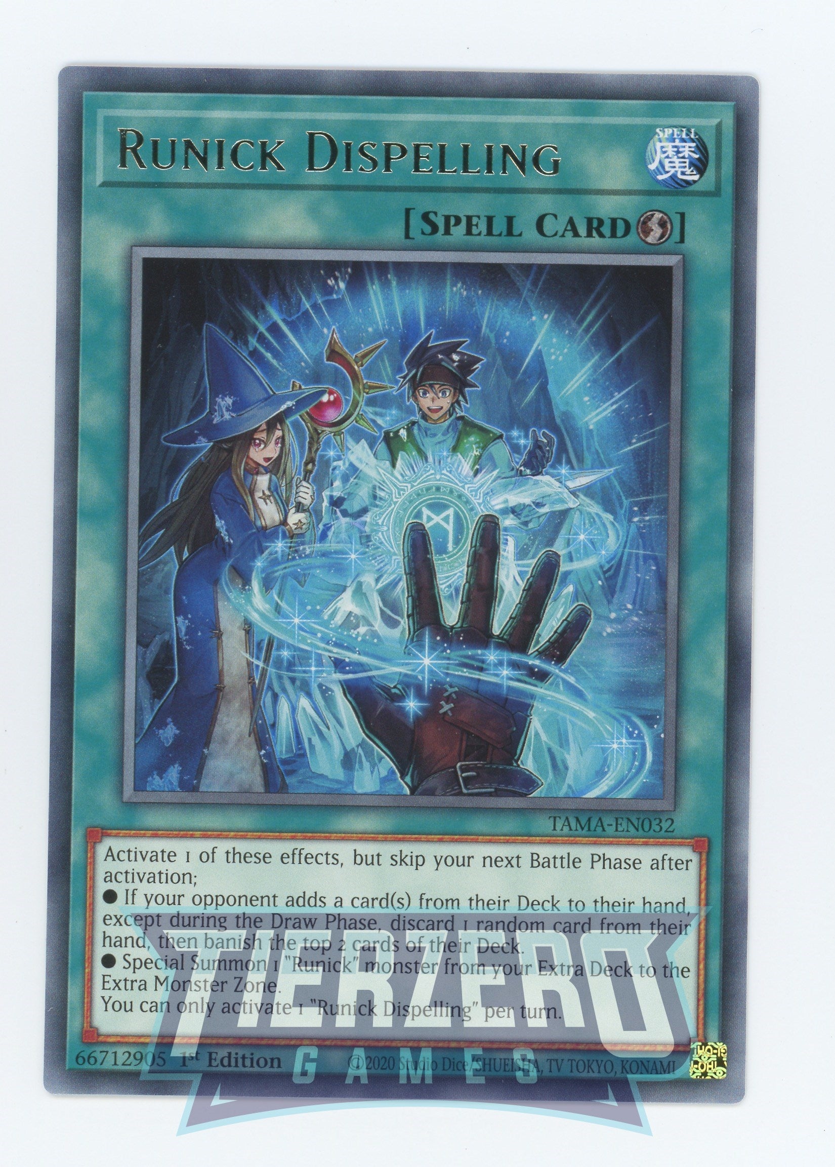 TAMA-EN032 - Runick Dispelling - Rare - Quick-Play Spell - Tactical Ma TAMA-EN032 - Runick Dispelling - Rare - Quick-Play Spell - Tactical Ma