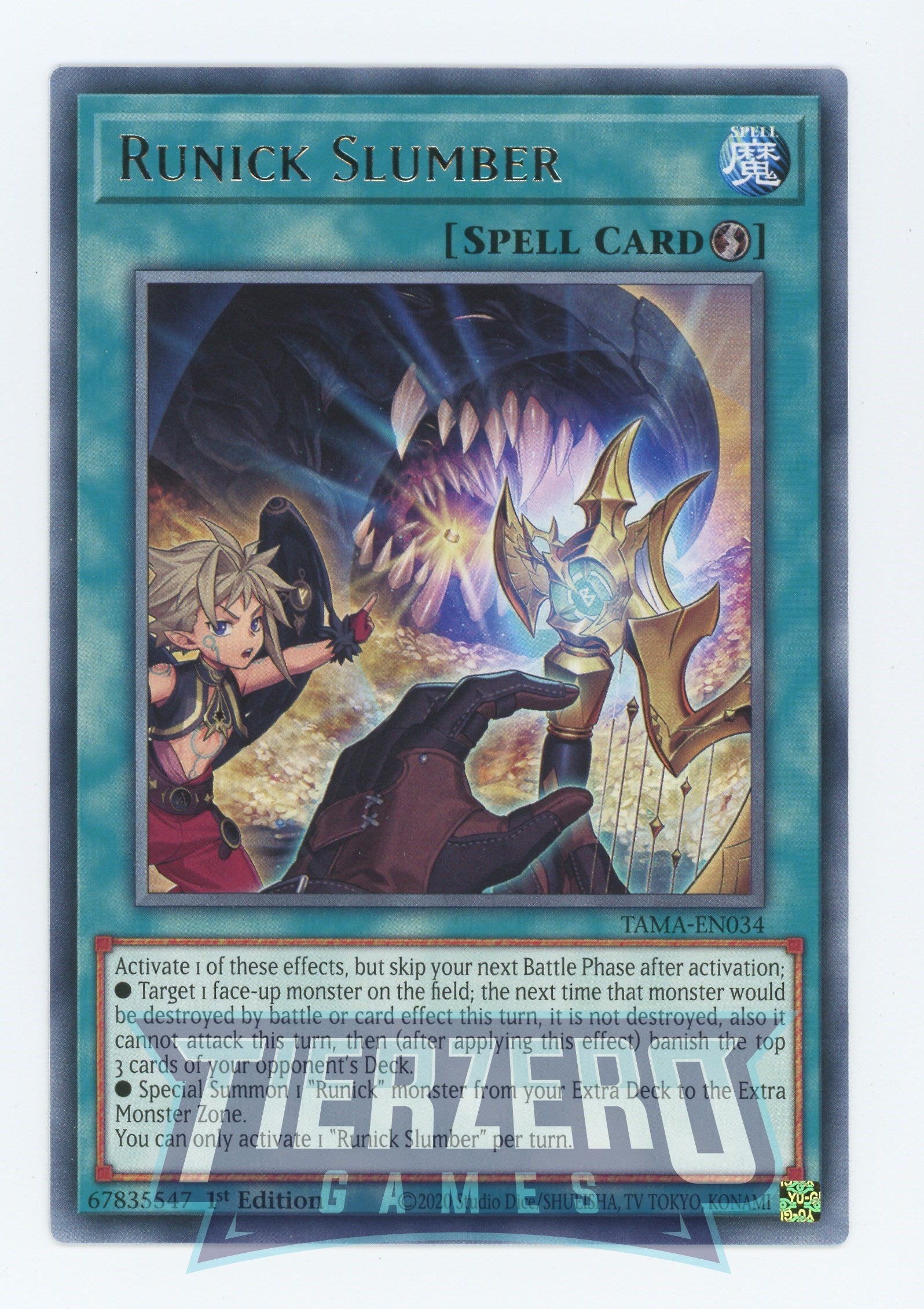 runick yugioh deck TAMA-EN034 - Runick Slumber - Rare - Quick-Play Spell