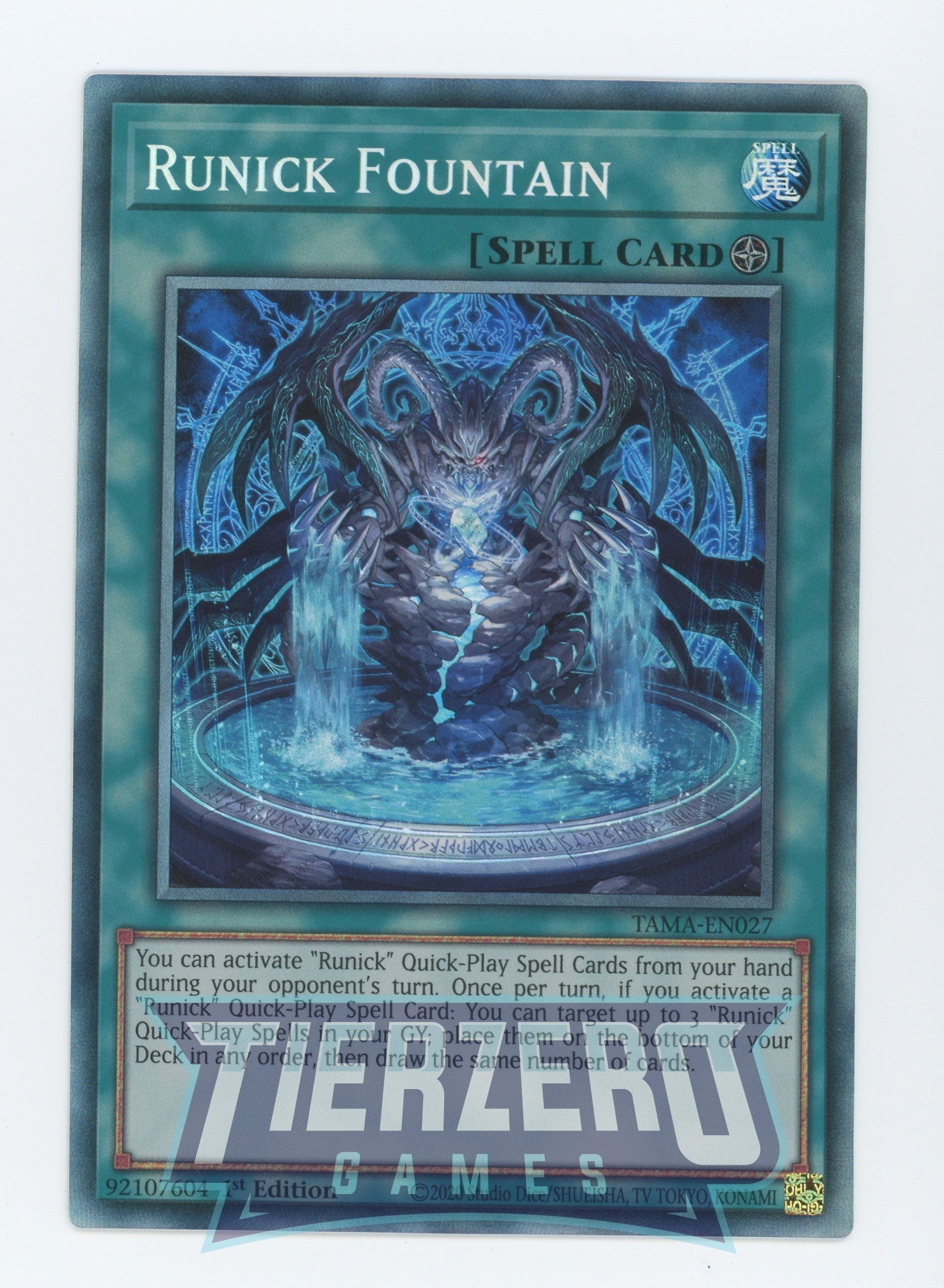 TAMA-EN027 - Runick Fountain - Collector's Rare - Field Spell - Tactic TAMA-EN027 - Runick Fountain - Collector's Rare - Field Spell - Tactic