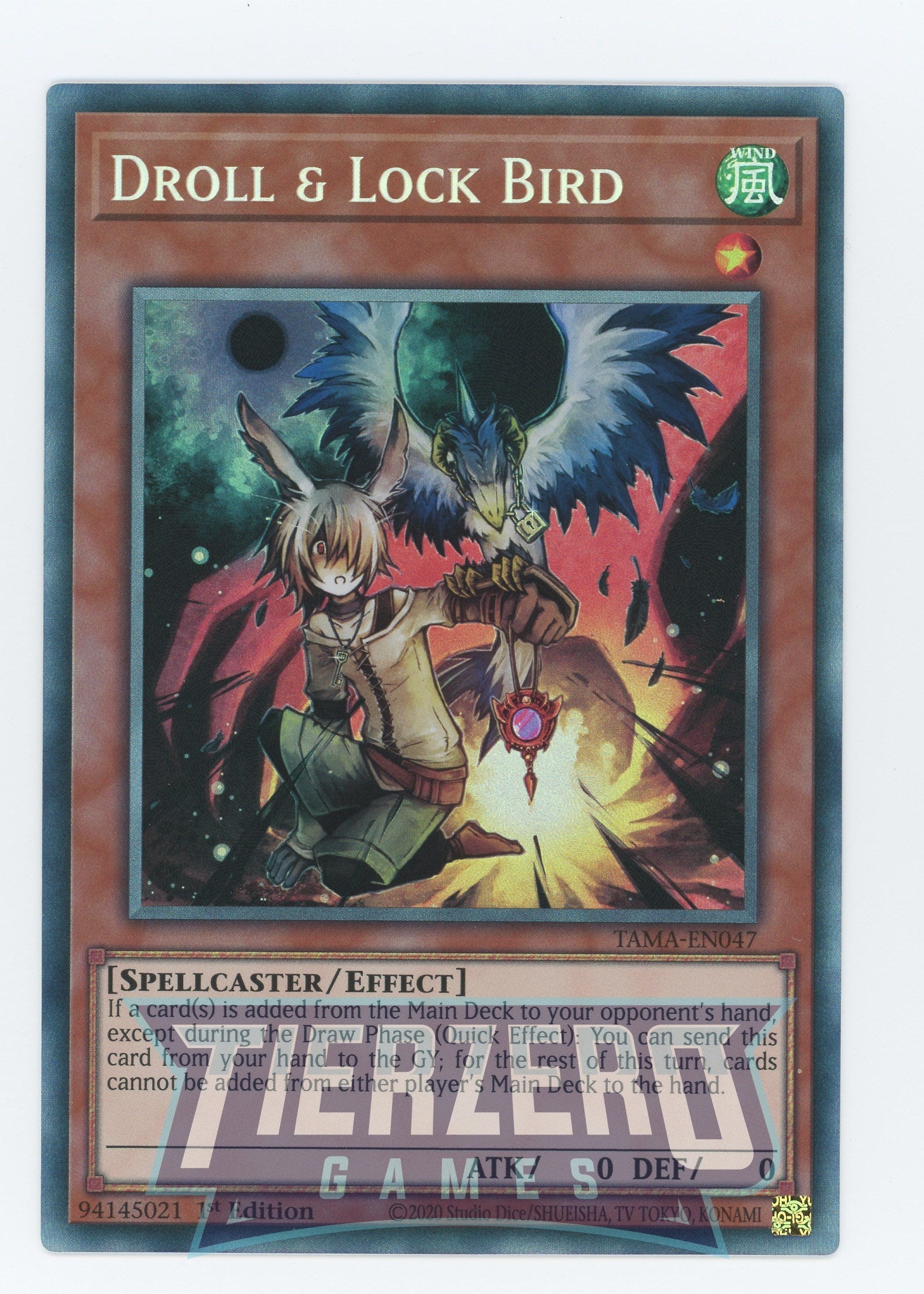 yugioh bird deck TAMA-EN047 - Droll & Lock Bird - Collector's Rare - Effect Monster