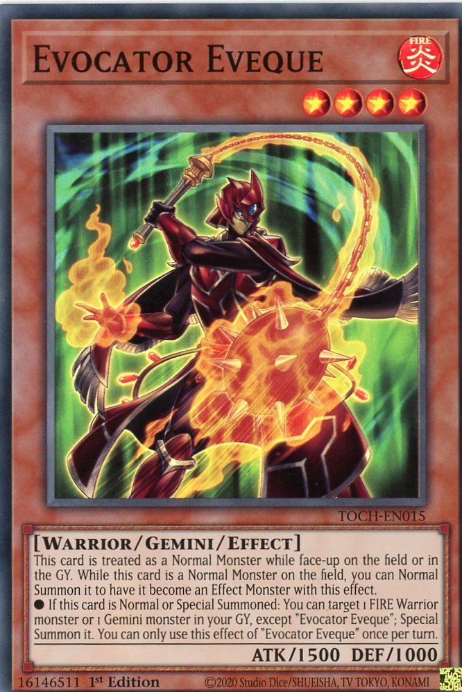TOCH-EN015 - Evocator Eveque - Super Rare - Gemini monster