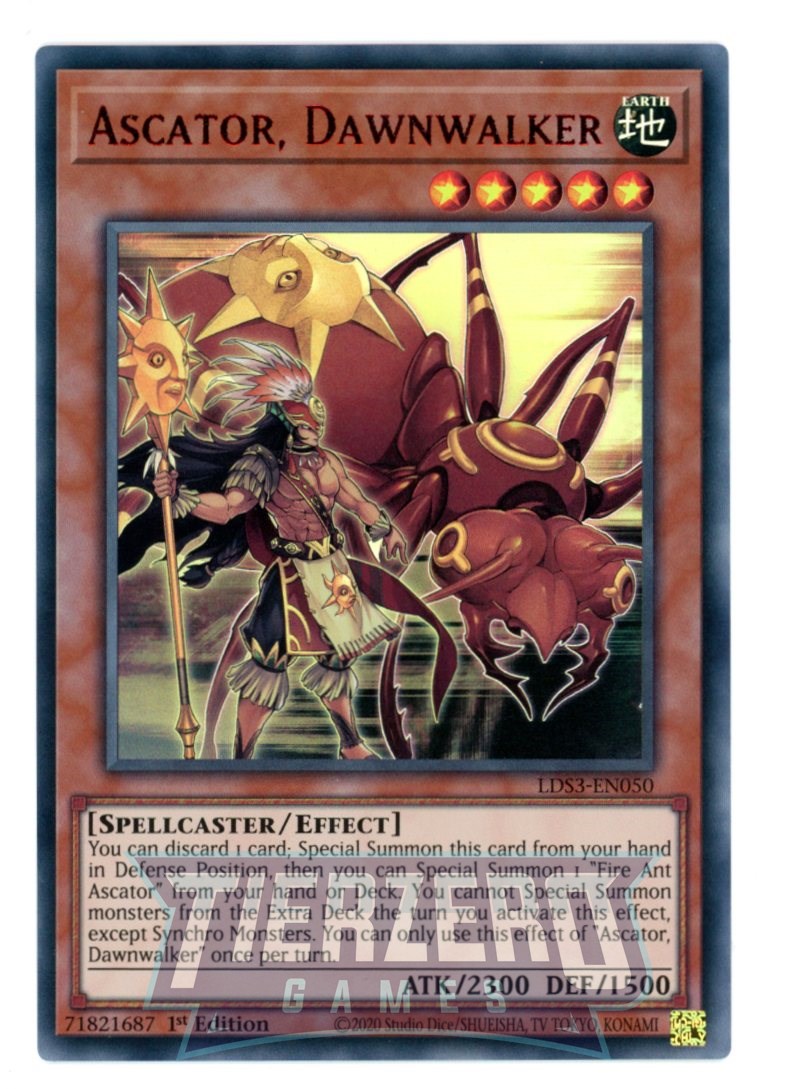 LDS3-EN050 - Ascator, Dawnwalker - Red Ultra Rare - Effect Monster - Legendary Duelists Season 3