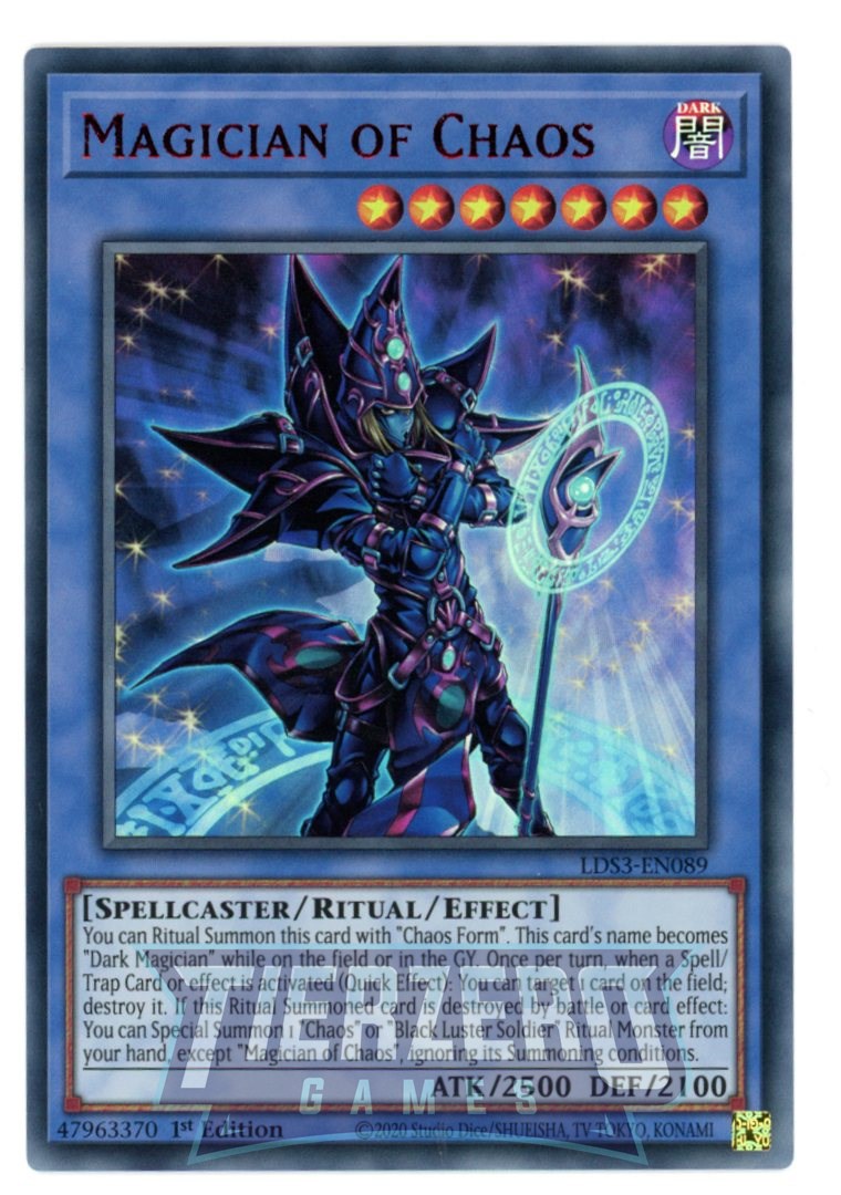 LDS3-EN089 - Magician of Chaos - Red Ultra Rare - Effect Ritual Monste LDS3-EN089 - Magician of Chaos - Red Ultra Rare - Effect Ritual Monste