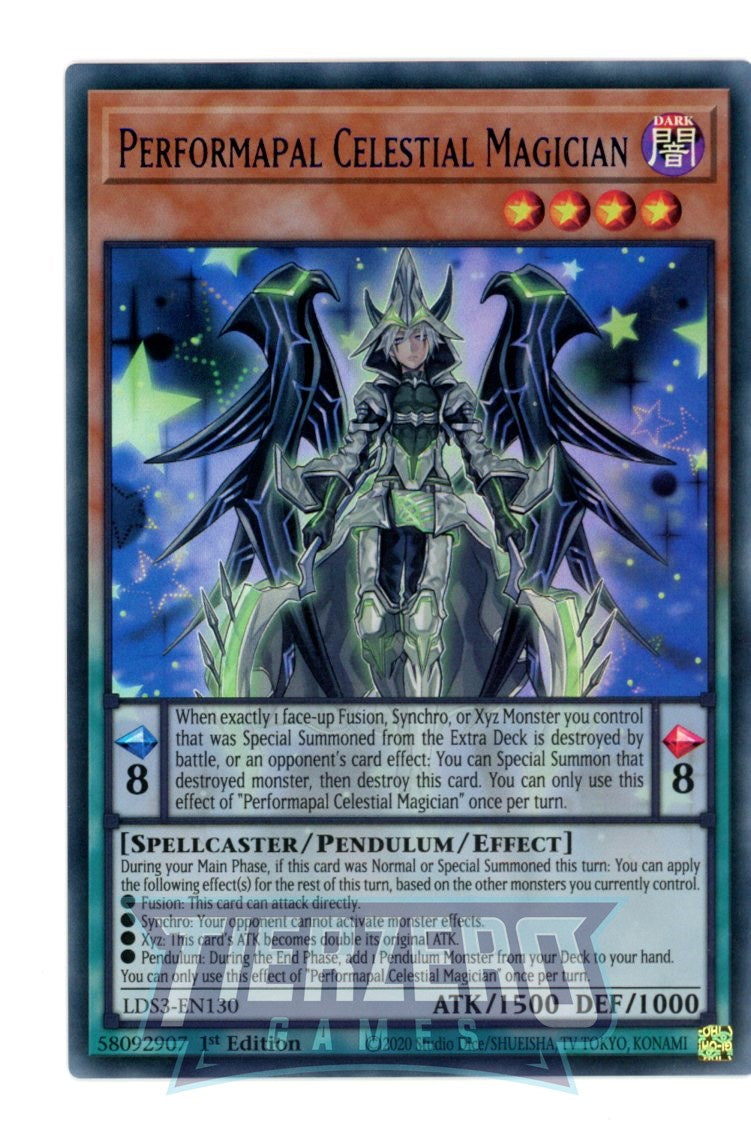 yugioh performapal cards LDS3-EN130 - Celestial Magician (Blue) - Ultra Rare Certificate number:127743957 Local Only You can change it MKM] Collector booster only