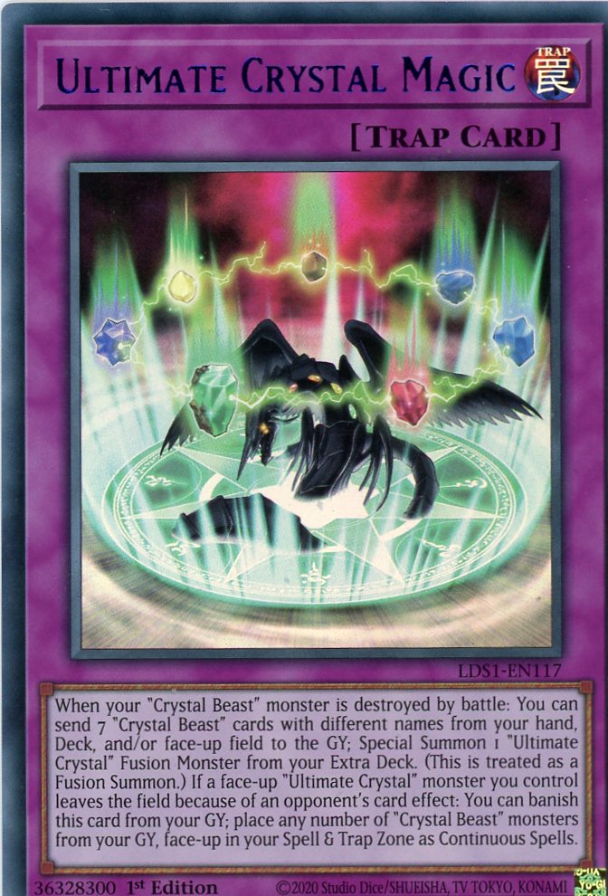 LDS1-EN117 - Ultimate Crystal Magic - Blue Ultra Rare - Normal Trap - Legendary Duelists Season 1