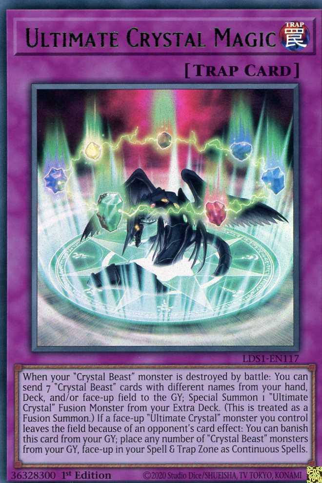 LDS1-EN117 - Ultimate Crystal Magic - Green Ultra Rare - Normal Trap - Legendary Duelists Season 1