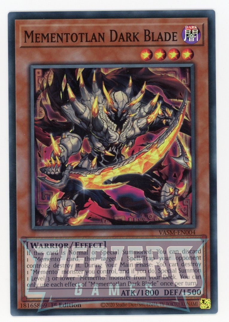yugioh dark blade deck VASM-EN004 - Mementotlan Dark Blade - Super Rare - Effect Monster
