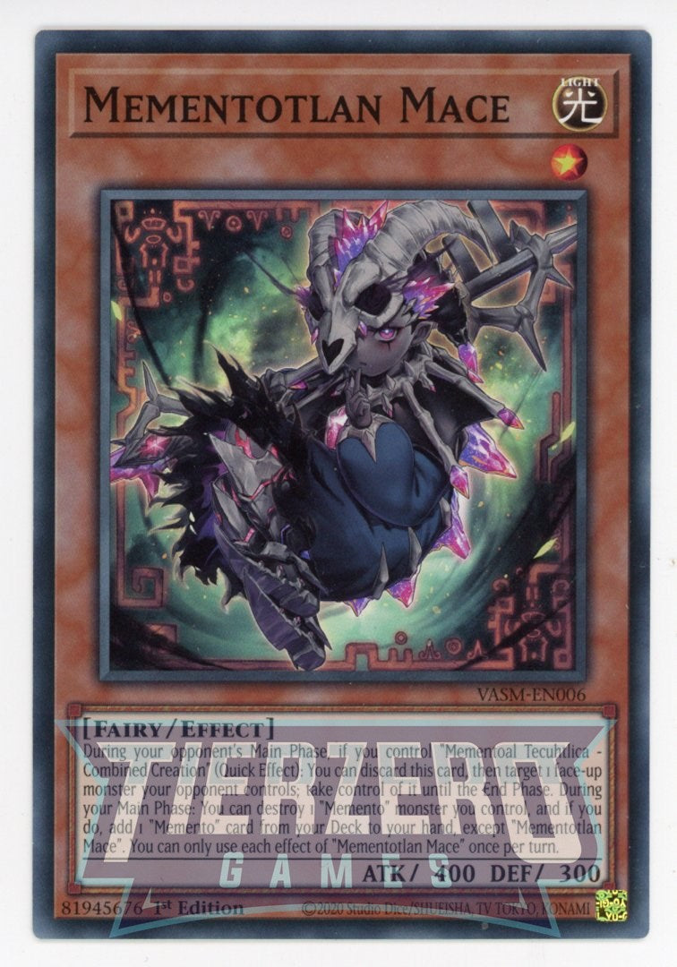 memento monsters yugioh VASM-EN006 - Mementotlan Mace - Super Rare - Effect Monster