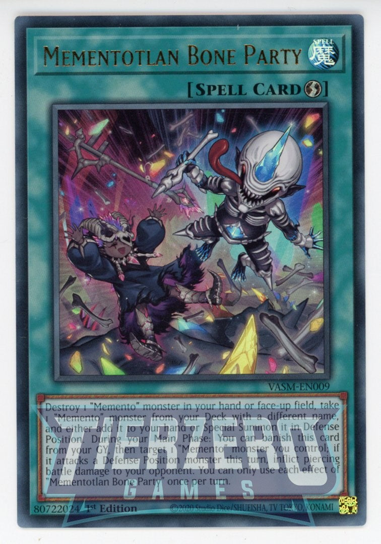 VASM-EN009 - Mementotlan Bone Party - Ultra Rare - Quick-Play Spell - VASM-EN009 - Mementotlan Bone Party - Ultra Rare - Quick-Play Spell -