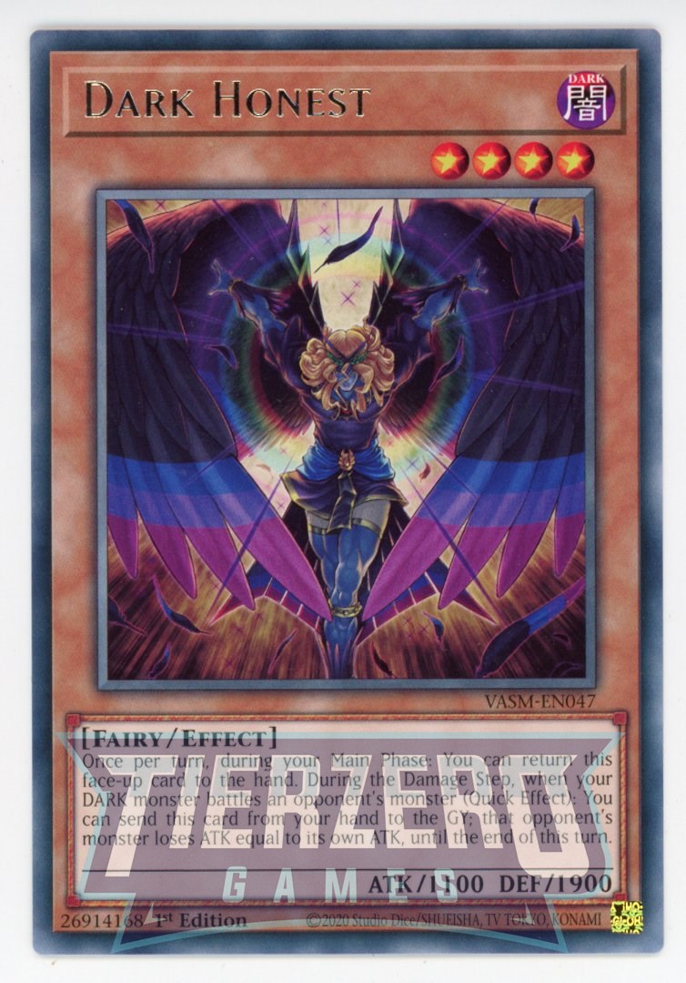 VASM-EN047 - Dark Honest - Rare - Effect Monster - Valiant Smashers VASM-EN047 - Dark Honest - Rare - Effect Monster - Valiant Smashers