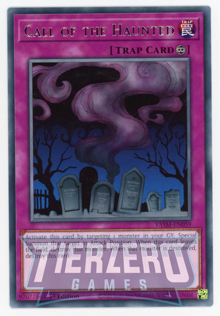 call from monster yugioh card VASM-EN059 - Call of the Haunted - Rare - Continuous Trap