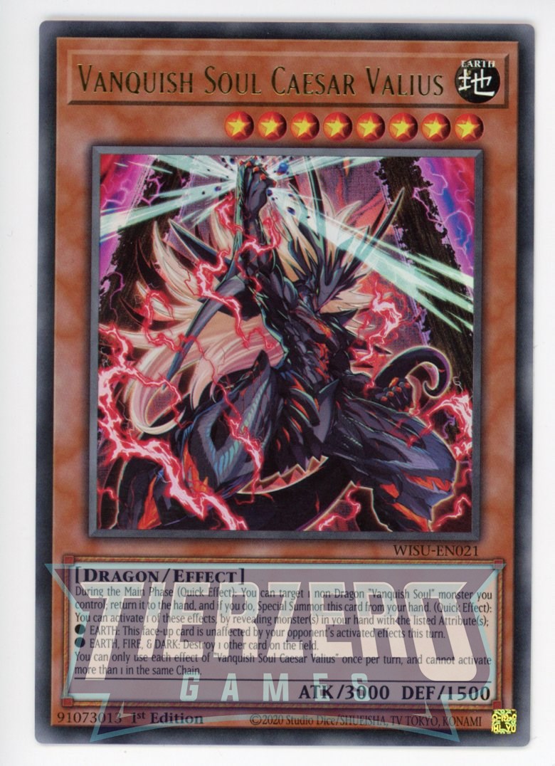 yugioh vanquish soul cards WISU-EN021 - Vanquish Soul Caesar Valius - Ultra Rare