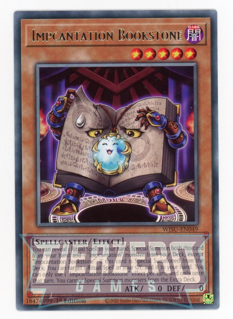 WISU-EN049 - Impcantation Bookstone - Rare - Effect Monster - Wild Sur WISU-EN049 - Impcantation Bookstone - Rare - Effect Monster - Wild Sur