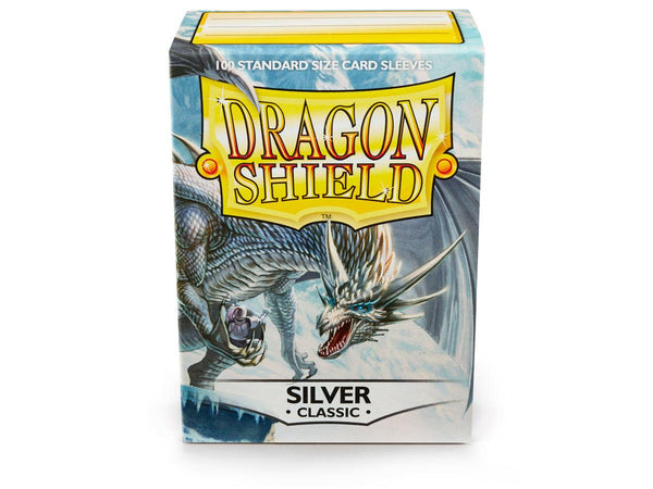 Dragon Shield 100 Silver Standard Sleeves + Deck Box