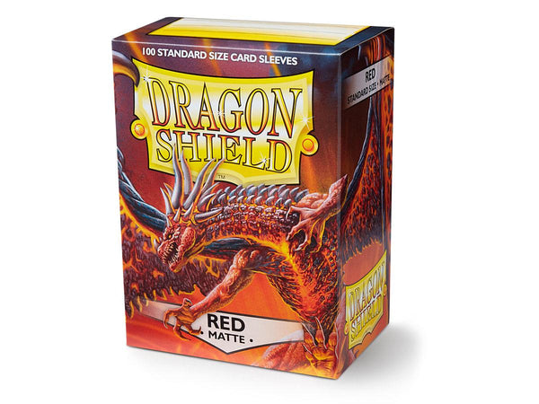 Dragon Shield 100 Red Matte Standard Sleeves