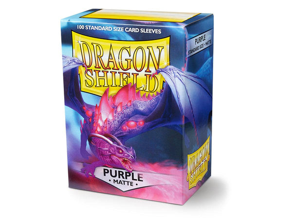 Dragon Shield 100 Purple Matte Standard Sleeves + Deck Box