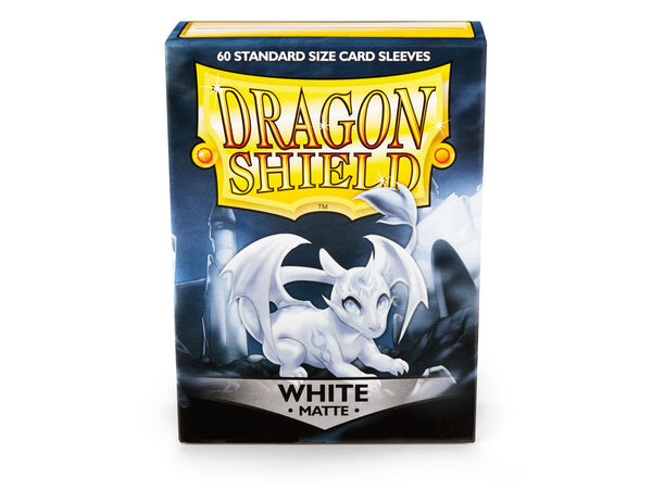 Dragon Shield 100 White Matte Standard Sleeves + Deck Box
