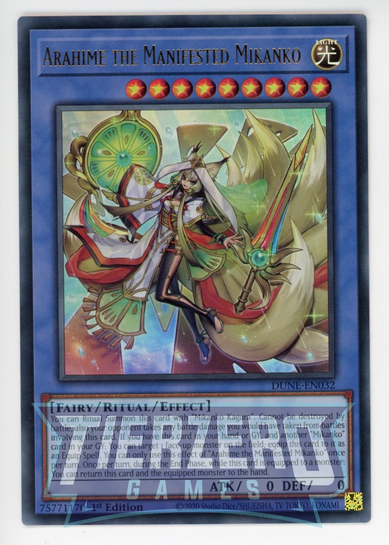 DUNE-EN032 - Arahime the Manifested Mikanko - Ultra Rare - Effect Monster - Duelist Nexus