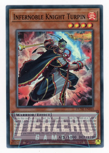 DUNE-EN014 - Infernoble Knight Turpin - Super Rare - Duelist Nexus