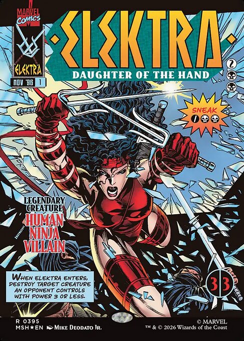 Elektra, Daughter of the Hand - Rare - Marvel Super Heroes - MSH-0395 (Foil)