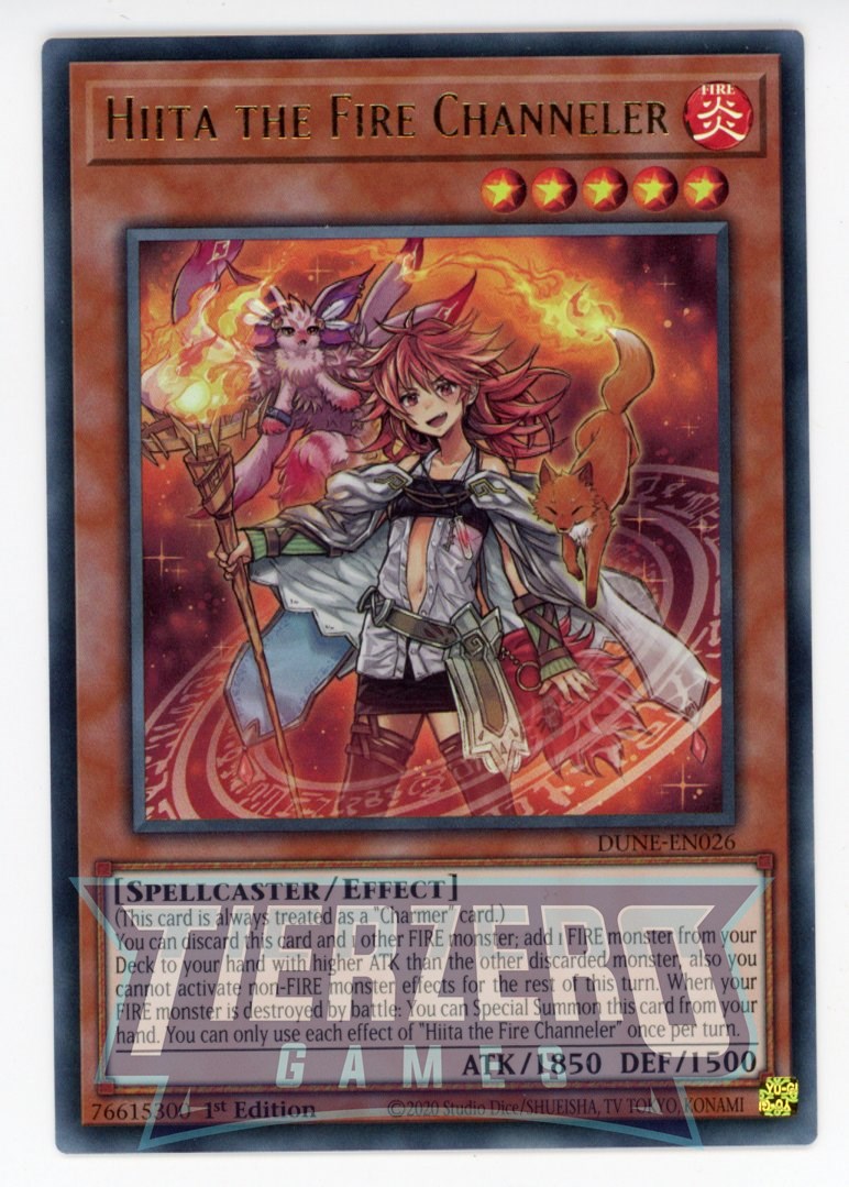 DUNE-EN026 - Hiita the Fire Channeler - Ultra Rare - Effect Monster - Duelist Nexus