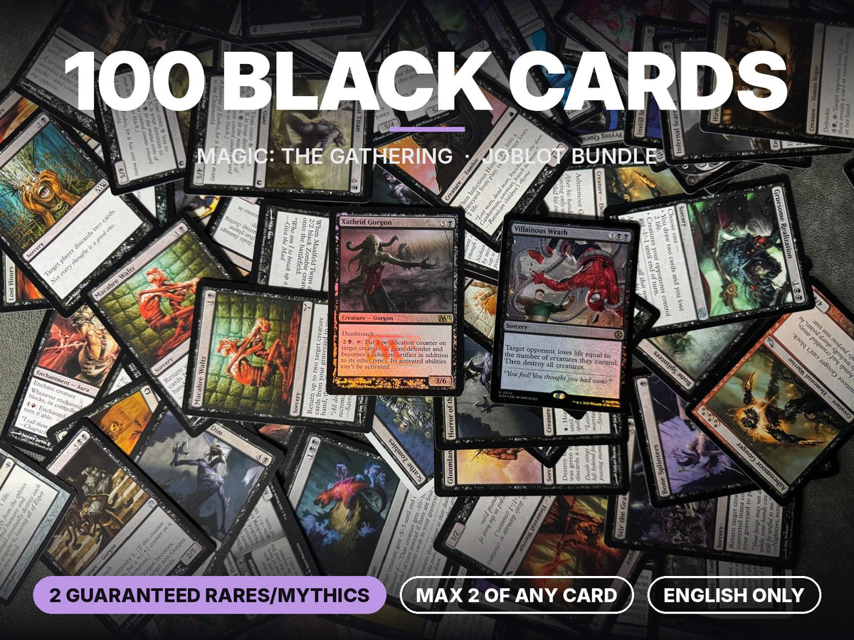 100 MTG Black Cards Joblot Bundle - Magic The Gathering Mono Black Bulk Lot