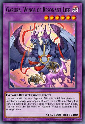 EN024 - RA02-EN024 - Garura, Wings of Resonate Life - Quarter Century Secret Rare - - Rarity Collection 2