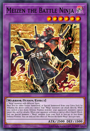 EN185 - MP23-EN185 - Meizen the Battle Ninja - Rare - Effect Fusion Monster - 25th Anniversary Duelist Heroes Tin