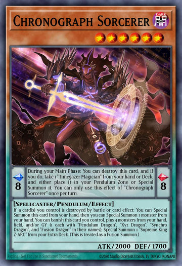 EN052 - LED6-EN052 - Chronograph Sorcerer - Common - Effect Pendulum Monster - Legendary Duelists 6 Magical Hero