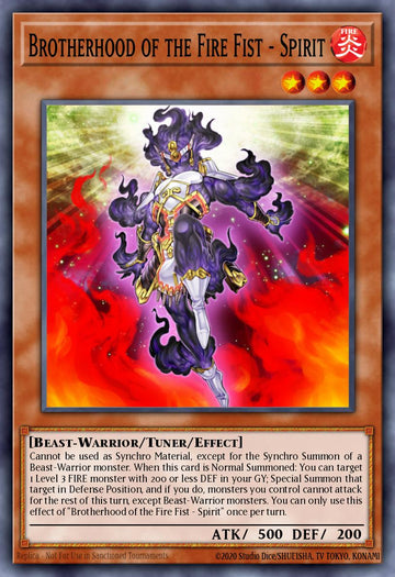 EN024 - FIGA-EN024 - Brotherhood of the Fire Fist - Spirit - Super Rare - Effect Tuner monster - 1st Edition - Fists of the Gadgets