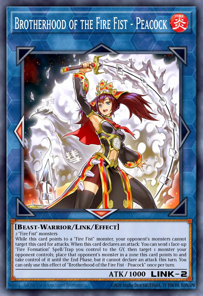 EN017 - FIGA-EN017 - Brotherhood of the Fire Fist - Peacock - Secret Rare - Effect Link Monster - 1st Edition - Fists of the Gadgets