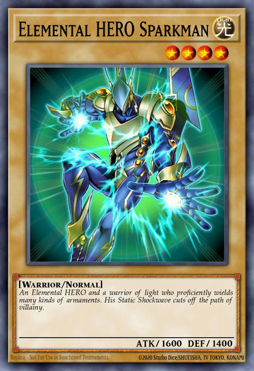 OPTP-EN004 - OPTP-EN004 - Elemental Hero Sparkman - Super Rare - Normal Monster -