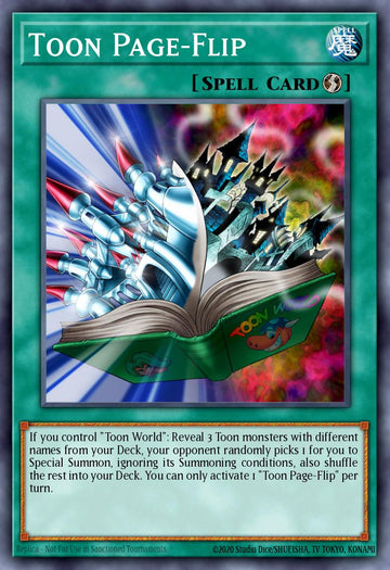 EN004 - TOCH-EN004 - Toon Page-Flip - Collectors Rare - Quick-Play Spell - Toon Chaos Unlimited edition