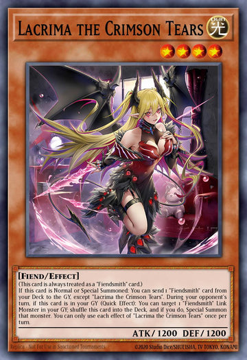EN014 - ROTA-EN014 - Lacrima the Crimson Tear - Quarter Century Secret Rare - - Rage of The Abyss