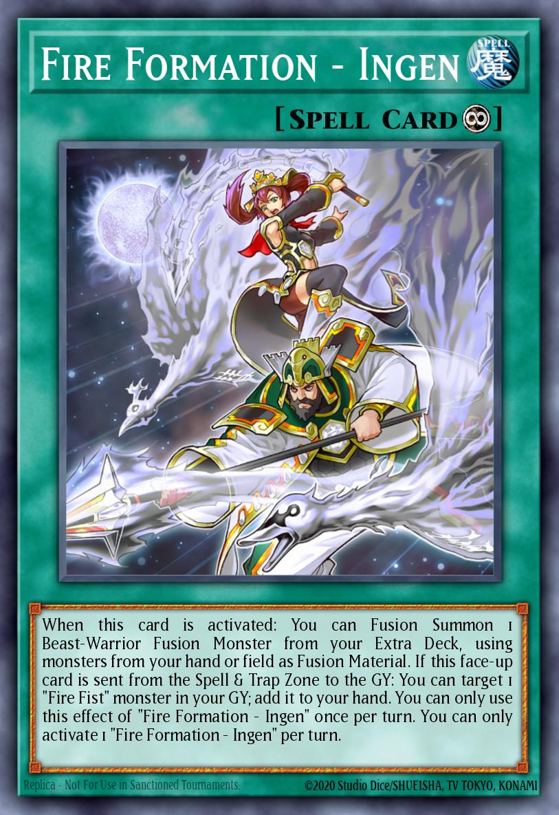 EN020 - FIGA-EN020 - Fire Formation - Ingen - Secret Rare - Continuous Spell - 1st Edition - Fists of the Gadgets