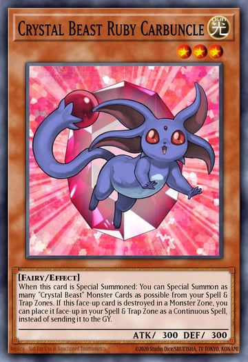 EN092 - LDS1-EN092 - Crystal Beast Ruby Carbuncle - Common - Effect Monster - Legendary Duelists Season 1