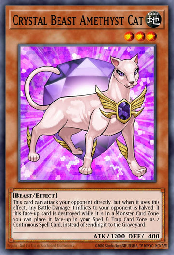 EN093 - LDS1-EN093 - Crystal Beast Amethyst Cat - Common - Effect Monster - Legendary Duelists Season 1