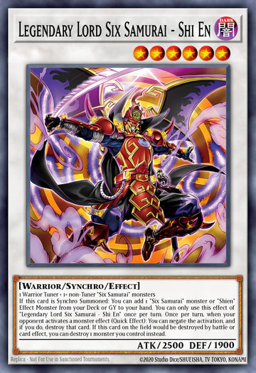 EN039 - ROTA-EN039 - Legendary Lord Six Samurai - Shi En - Quarter Century Secret Rare - - Rage of The Abyss