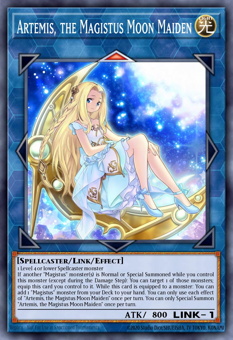 EN008 - GEIM-SP008 - Artemis  the Magistus Moon Maiden - Collectors Rare - Effect Link Monster - Genesis Impact