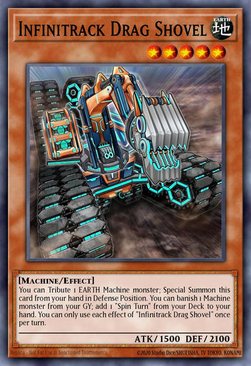 EN004 - INCH-EN004 - Infinitrack Drag Shovel - Super Rare - Effect Monster - 1st-Edition - The Infinity Chasers