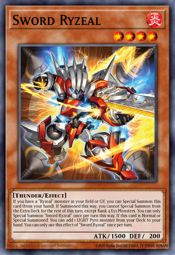 CRBR-EN001 - CRBR-EN001 - Sword Ryzeal - Quarter Century Secret Rare - Effect Monster - Crossover Breakers