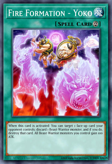 EN030 - FIGA-EN030 - Fire Formation - Yoko - Super Rare - Continuous Spell - 1st Edition - Fists of the Gadgets