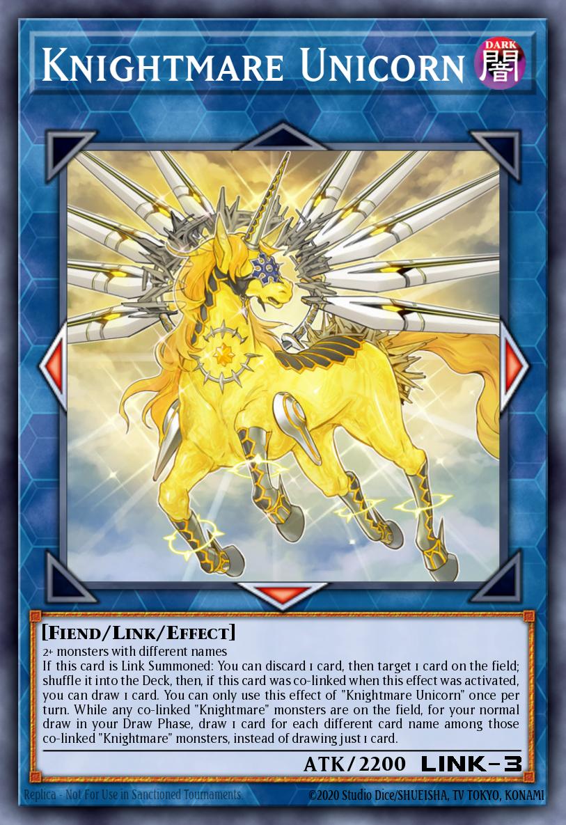 EN043 - RA01-EN043 - Knightmare Unicorn (alternate art) - Platinum Secret Rare - Effect Link Monster - Rarity Collection