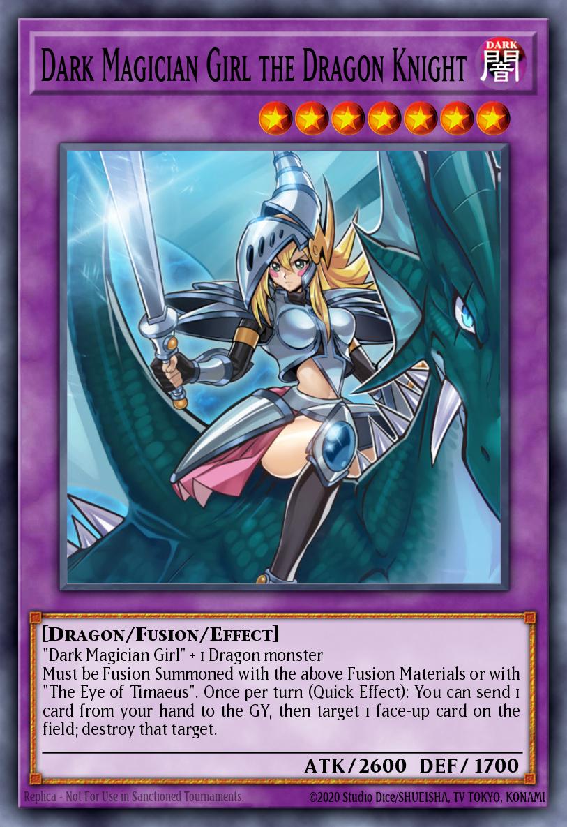 EN006 - DLCS-EN006 - Dark Magician Girl the Dragon Knight (alternate art) - Green Ultra Rare - Effect Fusion Monster - Dragons of Legend The Complete Series